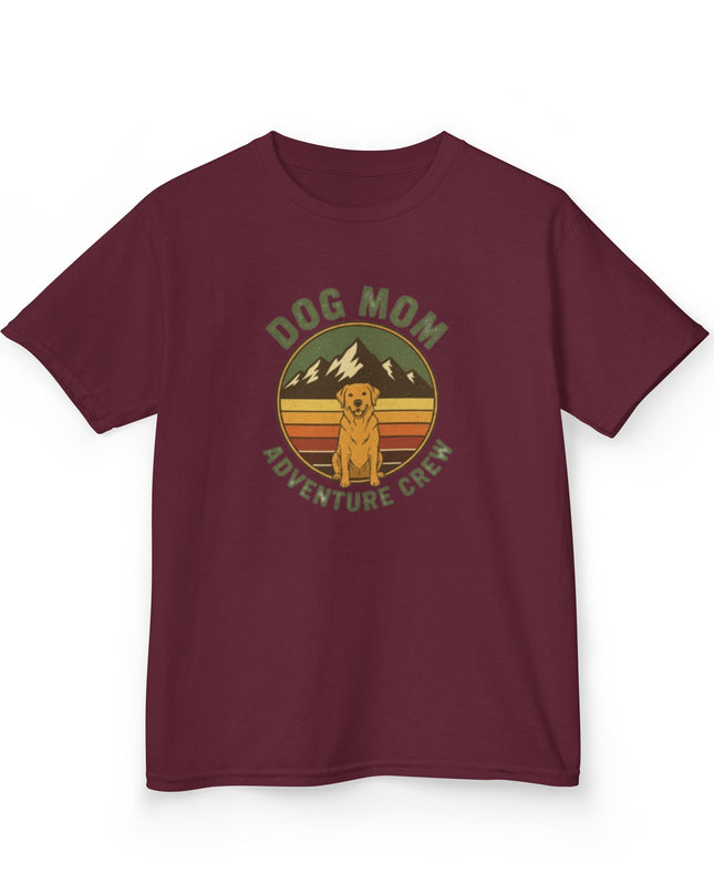 "Dog Mom Adventure Crew" Kids Heavy Cotton Tee