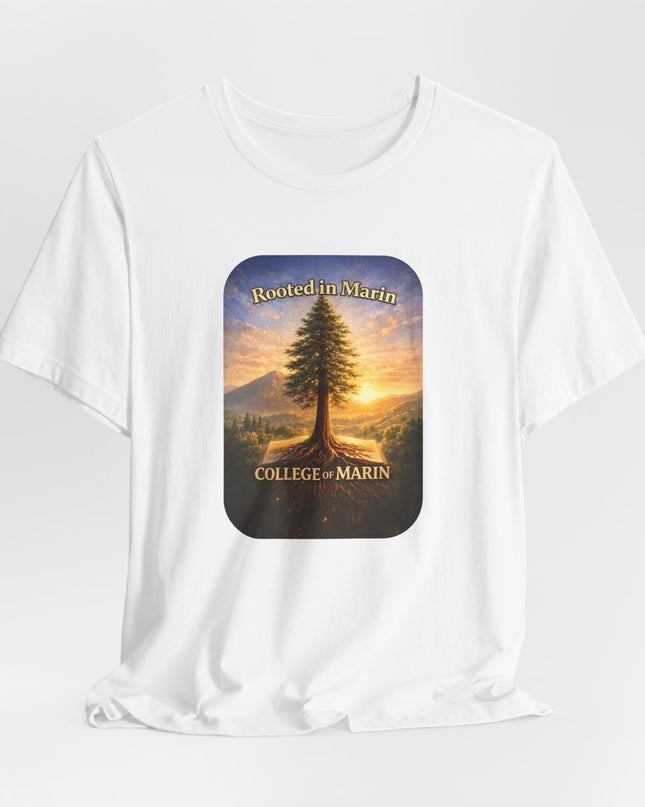 "Rooted in Marin, College of Marin" Unisex Jersey Short Sleeve Tee