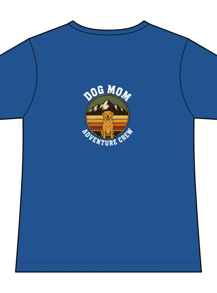 "Dog Mom" Women's Relaxed Jersey Short Sleeve V-Neck Tee