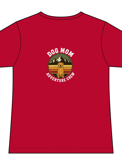 "Dog Mom" Women's Relaxed Jersey Short Sleeve V-Neck Tee