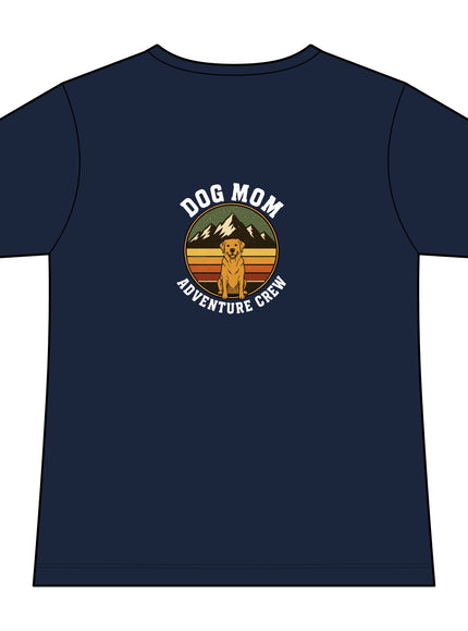 "Dog Mom" Women's Relaxed Jersey Short Sleeve V-Neck Tee