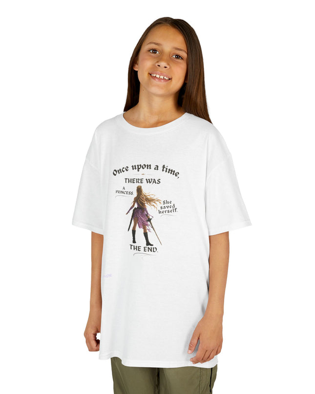 "She Saved Herself" Kids Heavy Cotton Tee