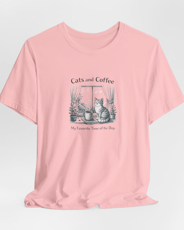 "Cats and Coffee" Unisex Jersey Short Sleeve Tee