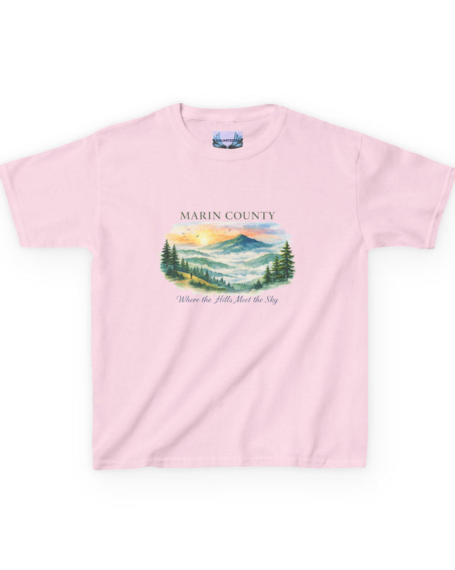 "Marin County, Where the Hills Meet the Sky" Kids Heavy Cotton Tee