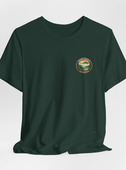 "Marin County - Above the Fog - No Text" (2-sided) Unisex Jersey Short Sleeve Tee