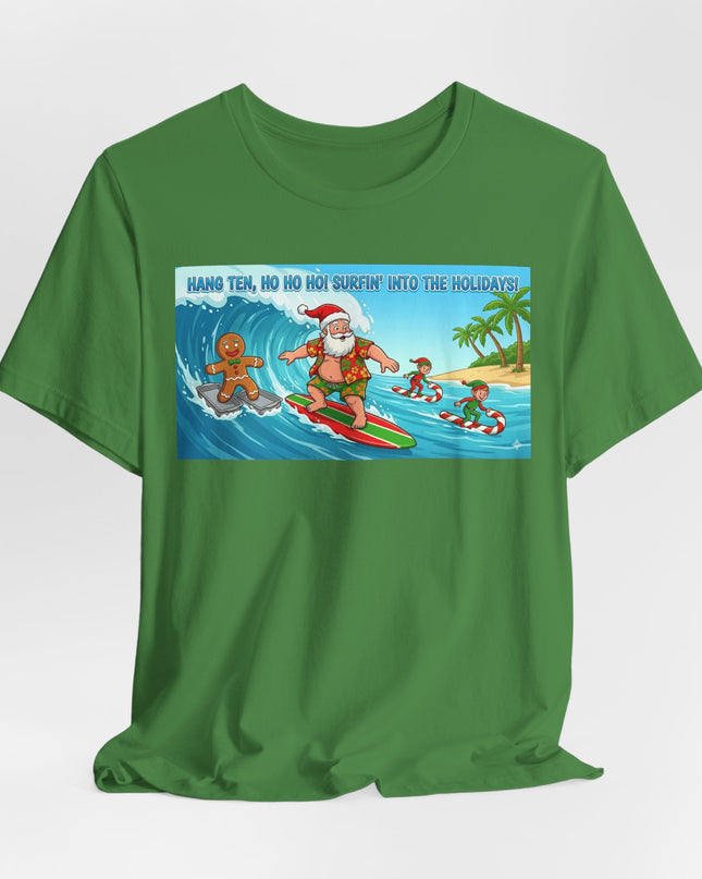"Surfing into the Holidays" Unisex Jersey Short Sleeve Tee