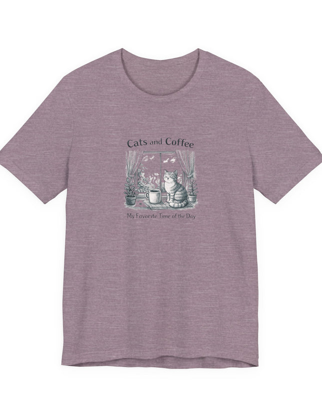 "Cats and Coffee" Unisex Jersey Short Sleeve Tee