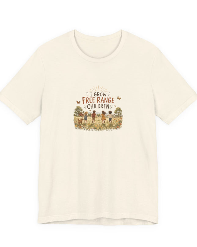 "I Grow Free Range Children" Unisex Jersey Cotton Tee