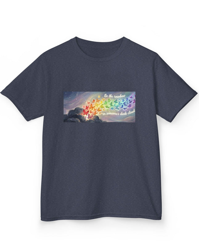 "Be the Rainbow in Someone's Dark Cloud" Kids Heavy Cotto Tee