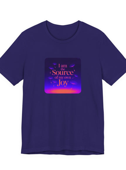 "I Am the Source of my Own Joy, (Energy for Success)" Women's and Men's Jersey Short Sleeve Tee