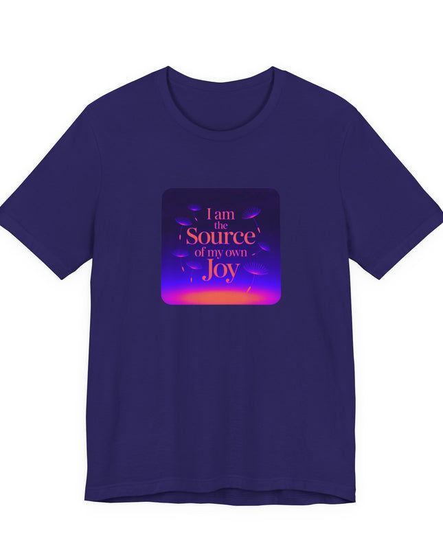 "I Am the Source of my Own Joy, (Energy for Success)" Women's and Men's Jersey Short Sleeve Tee