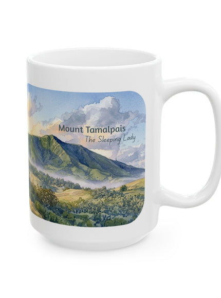 "Mount Tamalpais, the Sleeping Lady" Ceramic Mug, (11oz, 15oz)