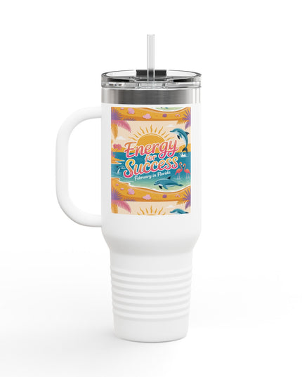 "February in Florida, Energy for Success" Insulated Travel Mug, 40oz