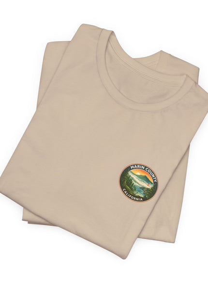 "Marin County - Above the Fog - No Text" (2-sided) Unisex Jersey Short Sleeve Tee