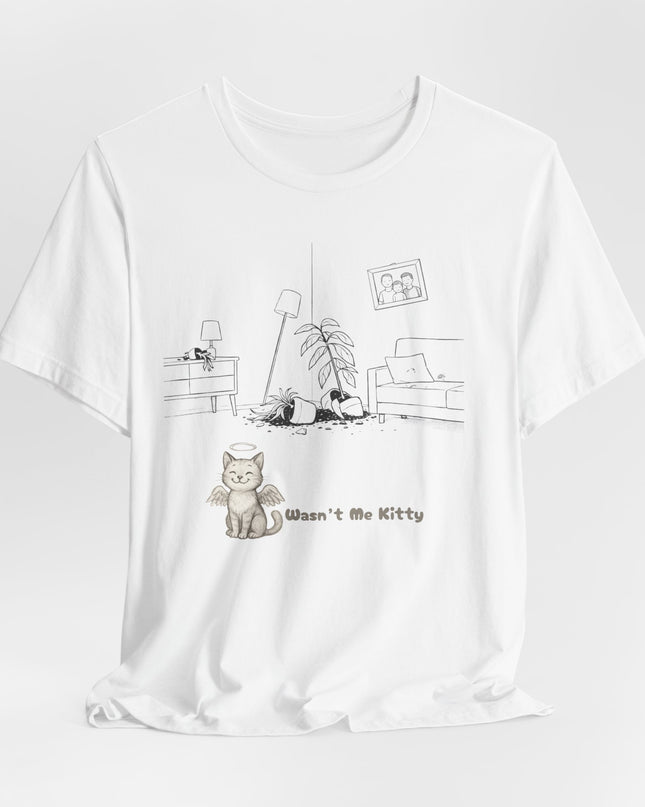 "Wasn't Me Kitty - Living Room" Unisex Jersey Short Sleeve Tee