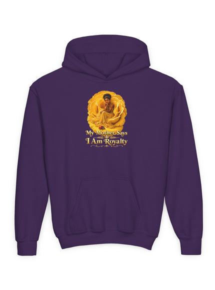 "My Mother Says I am Royalty" Youth Heavy Blend Hooded Sweatshirt