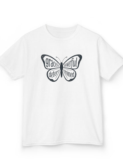 "Butterfly With Words" Kids Heavy Cotton Tee