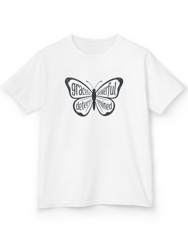 "Butterfly With Words" Kids Heavy Cotton Tee