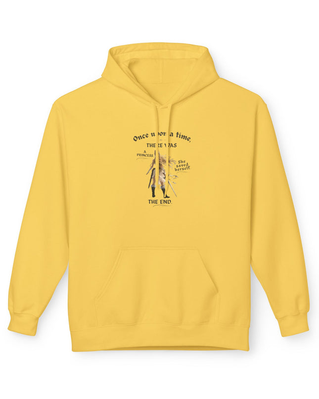 "She Saved Herself" (Ink both sides) Unisex Midweight Softstyle Fleece Hoodie