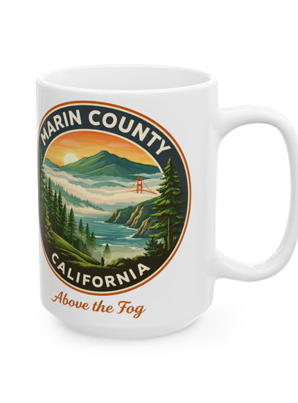 "Marin County, Above the Fog" Ceramic Mug, (11oz, 15oz)
