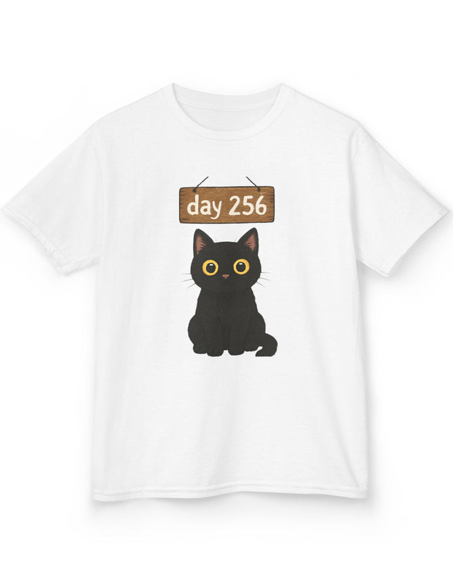 Day 256, no blinking black cat Kids Heavy Cotton Tee by Gildan 5000B