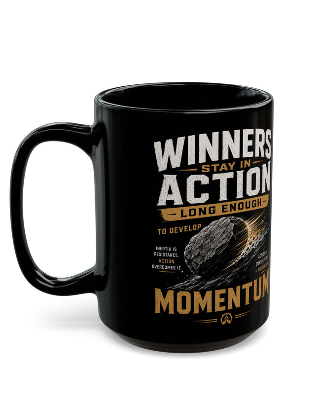 "Momentum" Black Mug (11oz, 15oz)