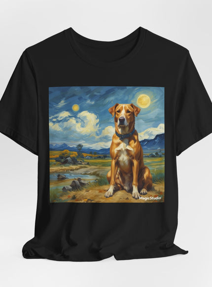 "Dog - Vincent van Gogh Style" V.1 Unisex Jersey Short Sleeve Tee