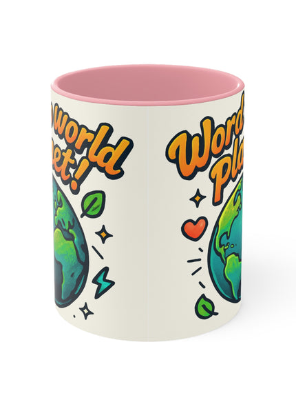 "Word to World Planet!" Accent Mug