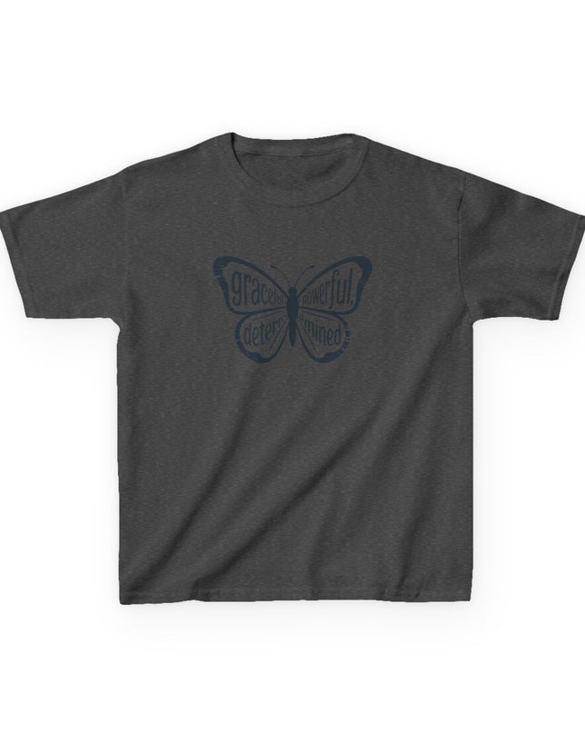 "Butterfly With Words" Kids Heavy Cotton Tee