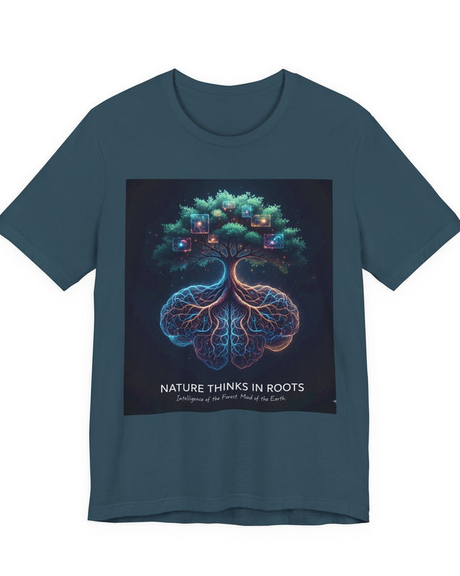 "Nature thinks in roots" Unisex Jersey Short Sleeve Tee