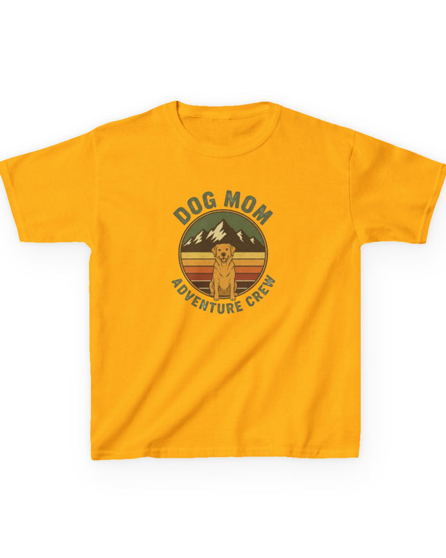 "Dog Mom Adventure Crew" Kids Heavy Cotton Tee