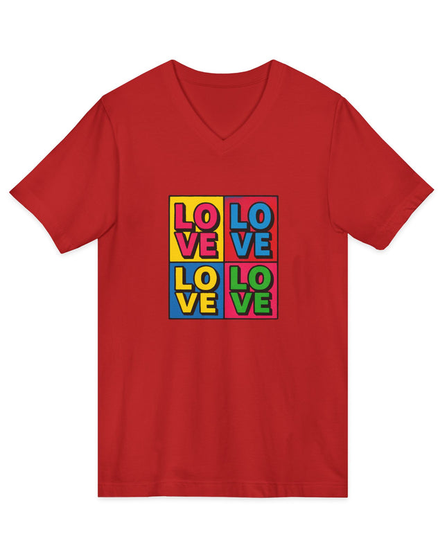 "Love, (Andy Warhol style)" Ladies' V-Neck T-Shirt