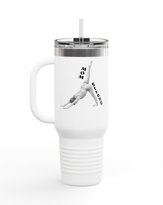 "Mom Strong Pilates" Insulated Travel Mug, 40oz