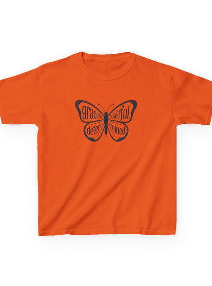 "Butterfly With Words" Kids Heavy Cotton Tee