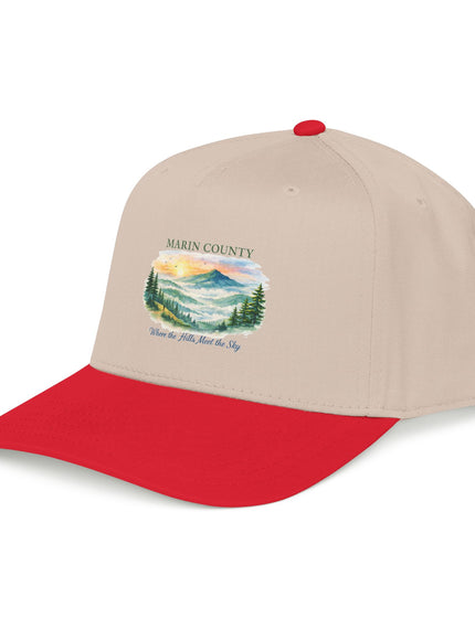 "Marin County, Where the Hills Meet the Sky" Mid Profile Baseball Cap