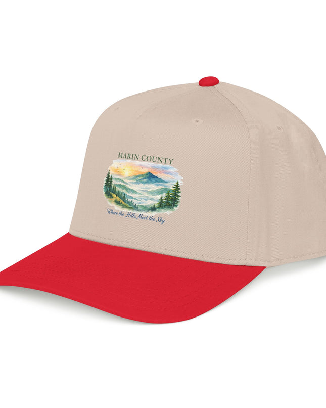"Marin County, Where the Hills Meet the Sky" Mid Profile Baseball Cap