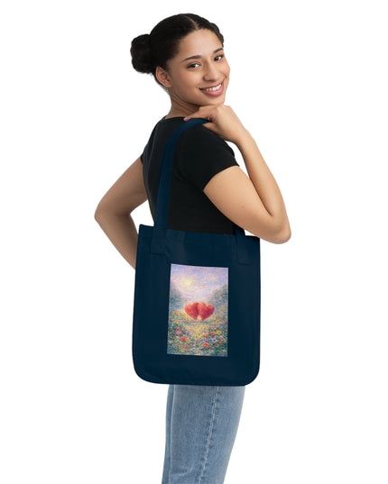 "Valentine's Day - Monet Style" Organic Canvas Tote Bag