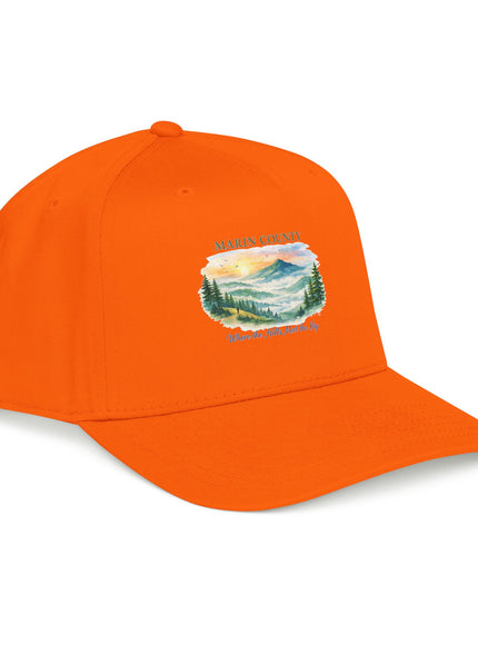"Marin County, Where the Hills Meet the Sky" Mid Profile Baseball Cap