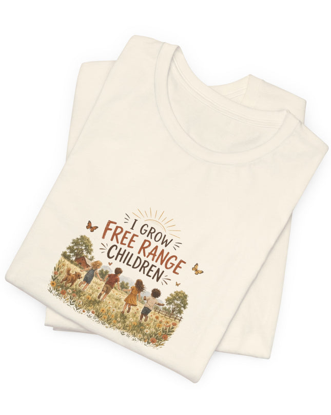 "I Grow Free Range Children" Unisex Jersey Cotton Tee