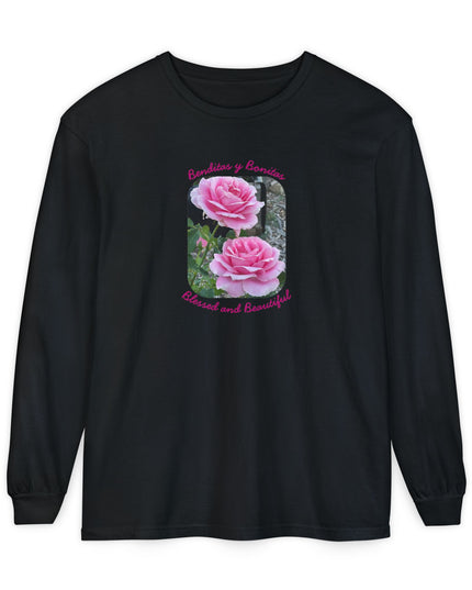 "Blessed and Beautiful" Unisex Garment-dyed Long Sleeve T-Shirt
