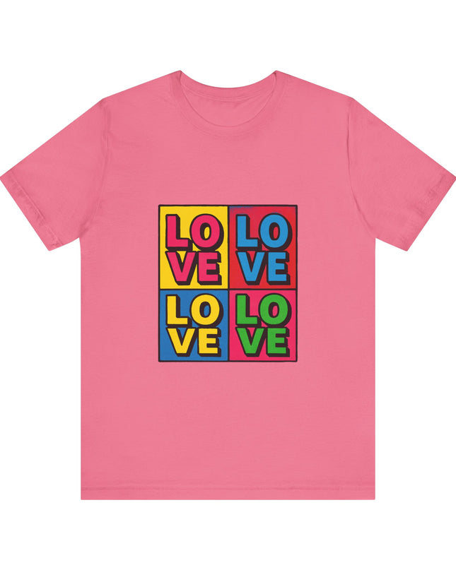 "Love, (Andy Warhol style)" Unisex Jersey Short Sleeve Tee