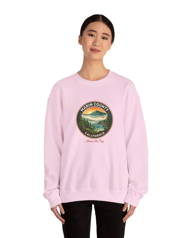"Marin County, Above the Fog" Unisex Heavy Blend Crewneck Sweatshirt