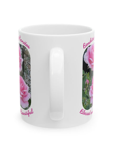 "Blessed and Beautiful" Ceramic Mug, (11oz, 15oz)