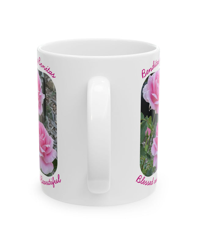 "Blessed and Beautiful" Ceramic Mug, (11oz, 15oz)