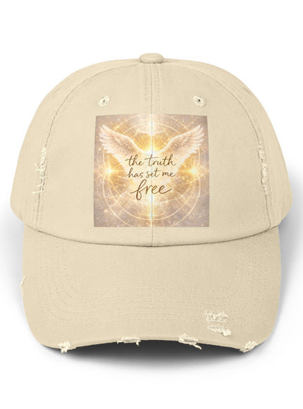 "The Truth Will Set You Free" Unisex Distressed Cap