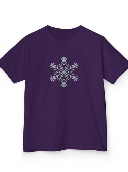 "Snowflake with Paws" Kids Heavy Cotton Tee