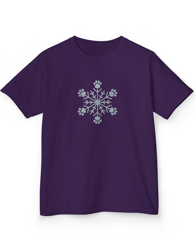 "Snowflake with Paws" Kids Heavy Cotton Tee