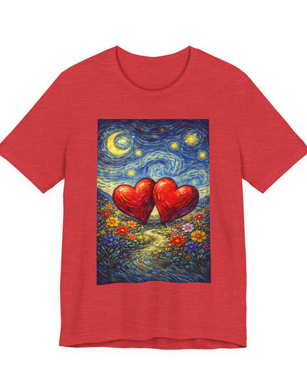 "Valentine's Day - Vincent Van Gogh Style" Unisex Jersey Short Sleeve Tee