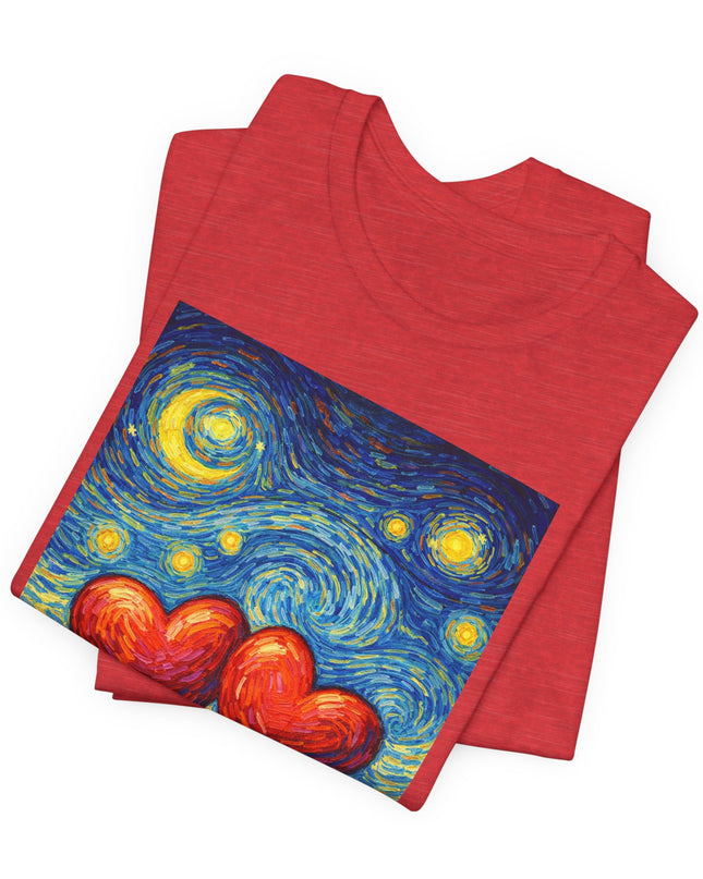 "Valentine's Day, New Adventures - Vincent Van Gogh Style" Unisex Jersey Short Sleeve Tee