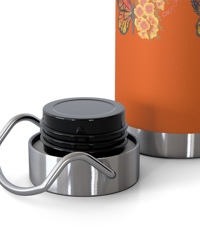 "Butterflies and Poppies Marin County, California" Copper Vacuum Insulated Bottle, 22oz